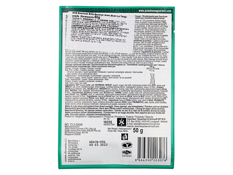 AHG Szechuan Erős-savanyú leves 50g