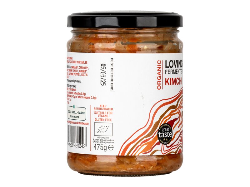 Loving Foods Bio Kimchi (savanyított káposzta és zöldségek chilivel, gyömbérrel) 475g