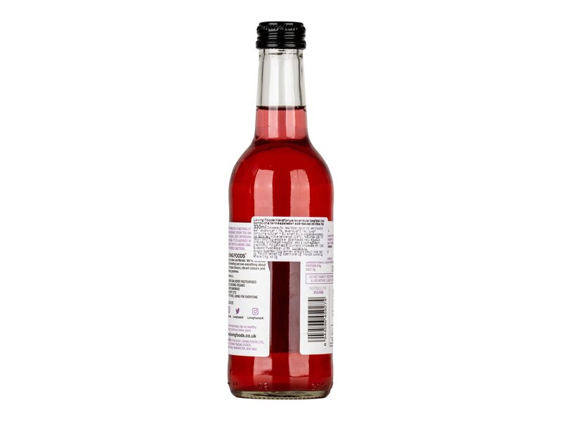 Loving Foods Kékáfonya-levendula ízesítésű bio kombucha természetesen szénsavas zöldtea ital 330ml