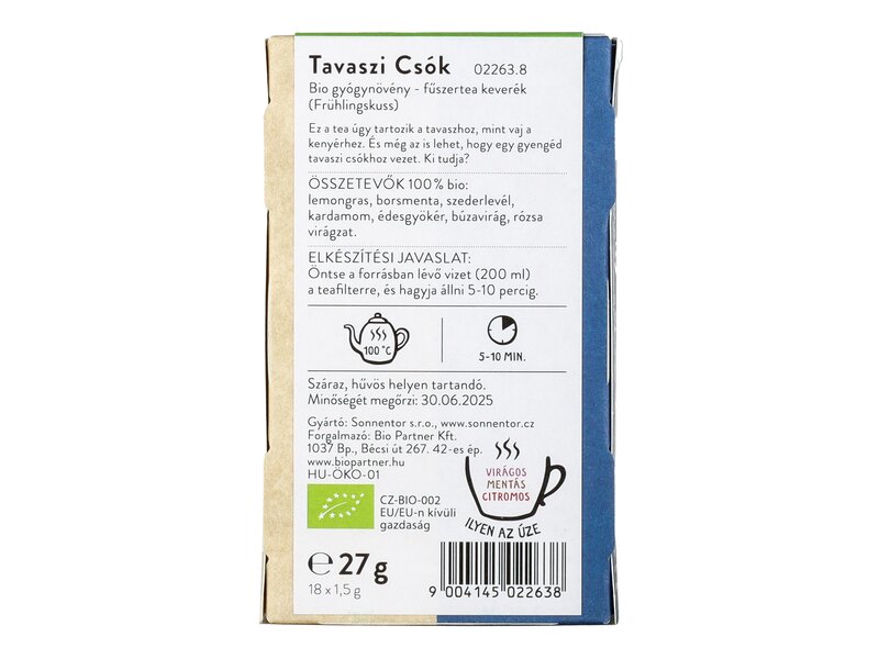 Sonnentor Bio Tavaszi csók tea filteres 27g