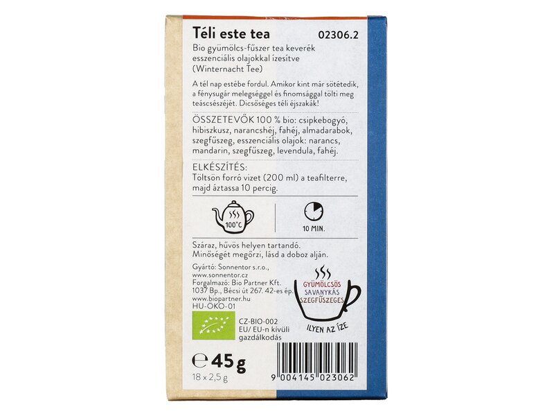 Sonnentor Bio Téli este tea filteres 45g