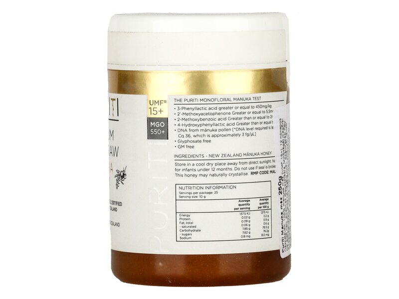 Puriti nyers manuka méz UMF15+ 250g