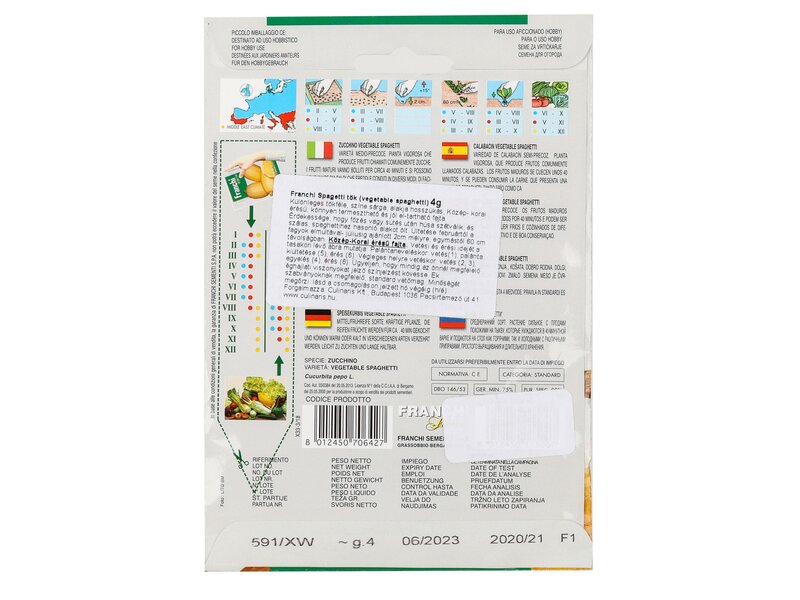 Franchi tök (zöldség spaghetti) vetőmag