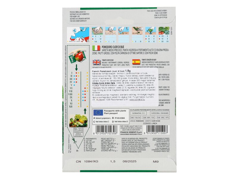 Franchi Pomodoro cuor di bue paradicsom vetőmag
