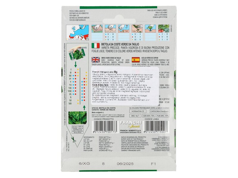 Franchi világoszöld levelű mángold vetőmag