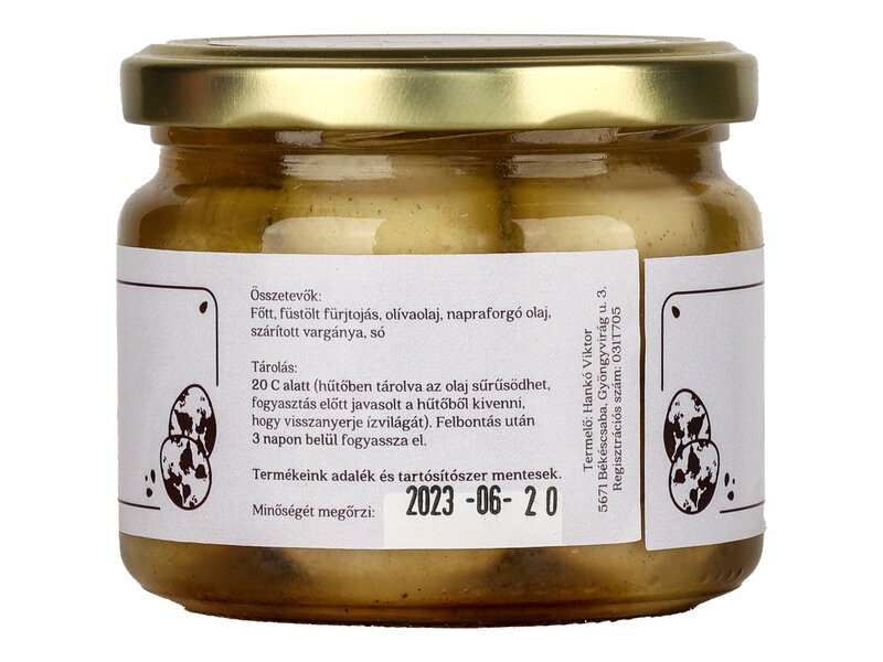 Hankó farm*  Pácolt fürjtojás vargánya 275g