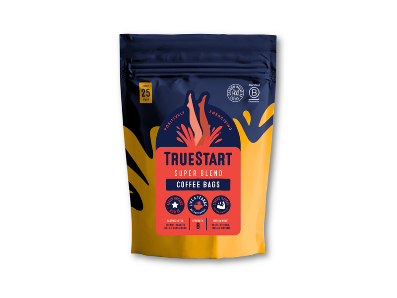 TrueStart Őrölt pörköltkávé-keverék filterben 25x8g 200g