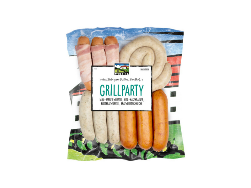 Landhof Grill-Party (4 féle grillkolbász) 450g