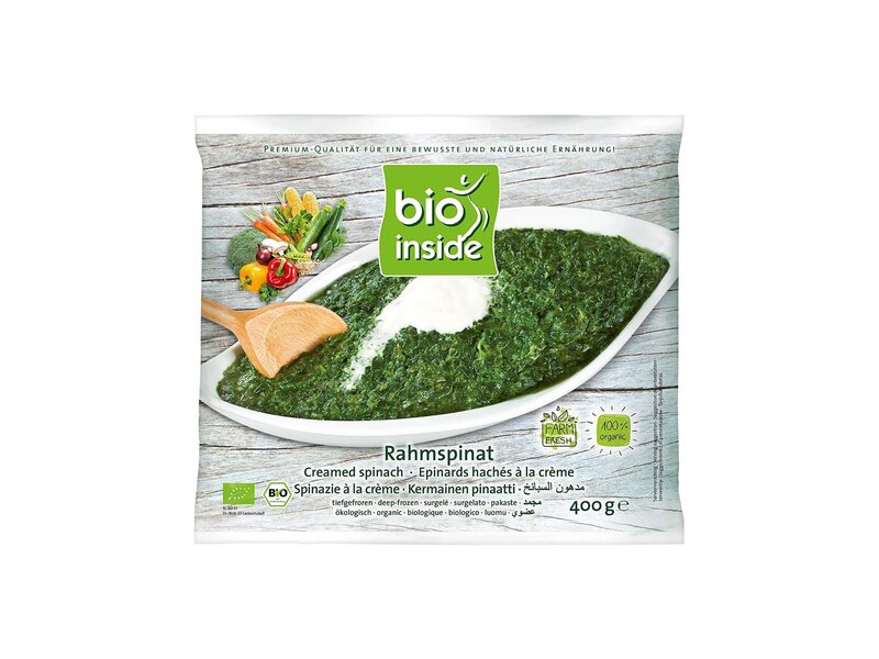 BioInside Gyorsfagyasztott Bio spenótkrém 400g