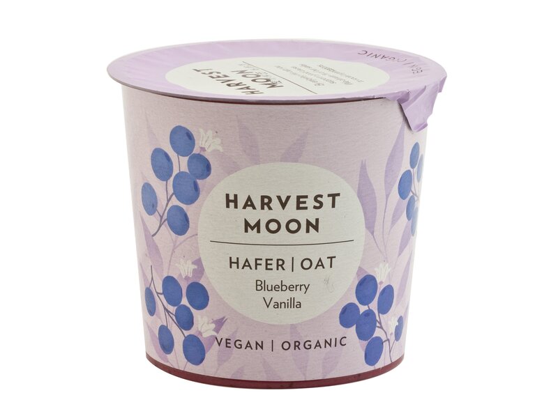 Harvest Moon Bio áfonyás-vaníliás zab alapú készítmény vegán joghurtkultúrával 275g