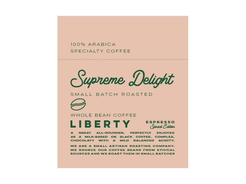 Supreme Delight Liberty Espresso - Pörkölt szemes kávékeverék 200g