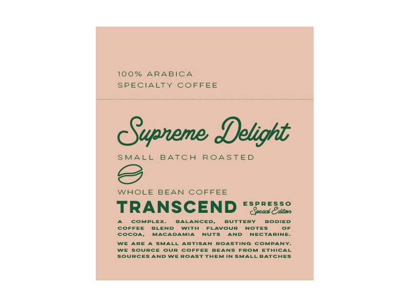 Supreme Delight Transcend Espresso - Pörkölt szemes kávékeverék 200g