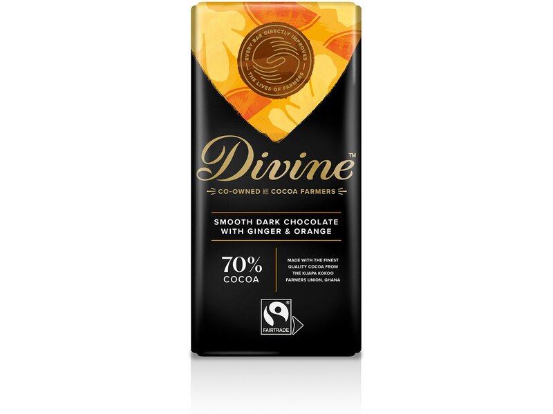 Divine Étcsokoládé gyömbérrel és narancsal 70% 90g